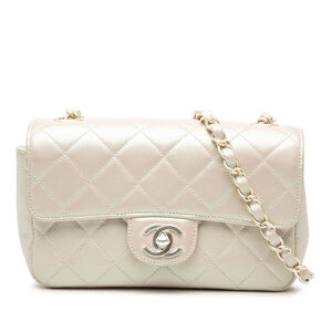 Pre-Loved Chanel Mini Rectangular Classic Iridescent Lambskin Single Flap